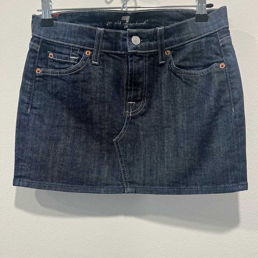 7 For All Man Kind Roxy Denim Skirt Size 26
